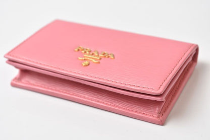 Prada Card Case Coin Business Holder Peonia Pink — view 5