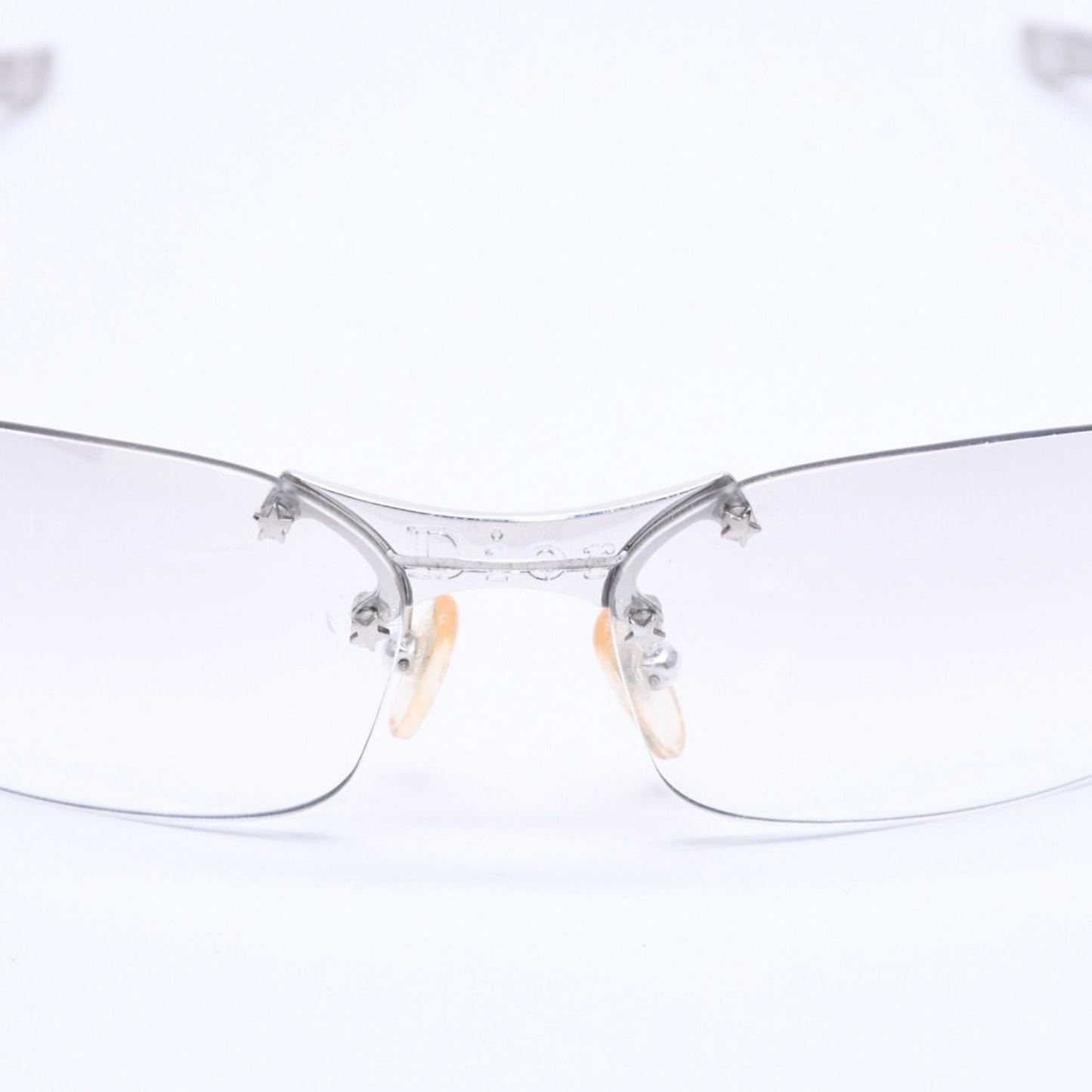 Dior Minipop Rimless Sunglasses Gray Silver Eyewear — view 8
