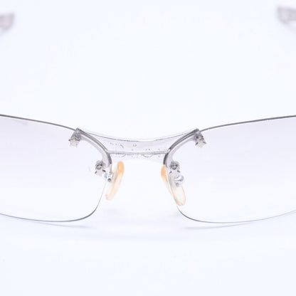 Dior Minipop Rimless Sunglasses Gray Silver Eyewear — view 8