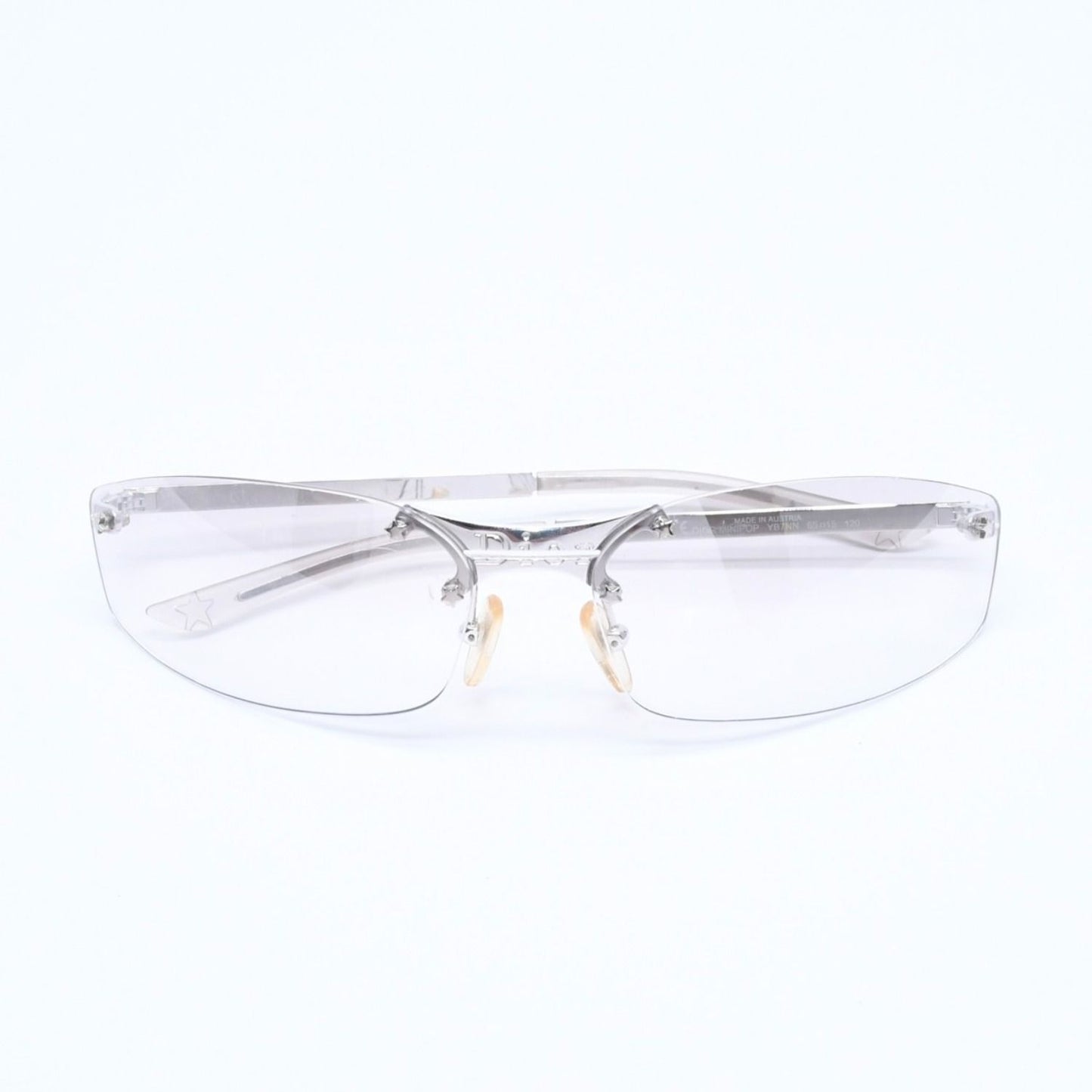 Dior Minipop Rimless Sunglasses Gray Silver Eyewear