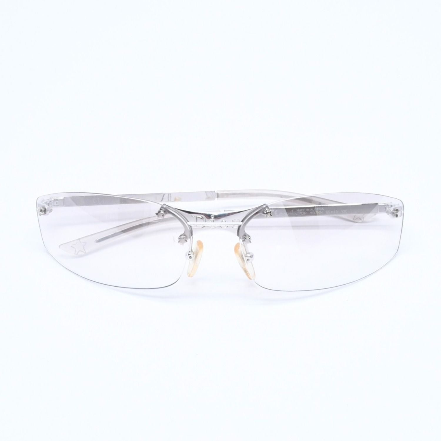 Dior Minipop Rimless Sunglasses Gray Silver Eyewear