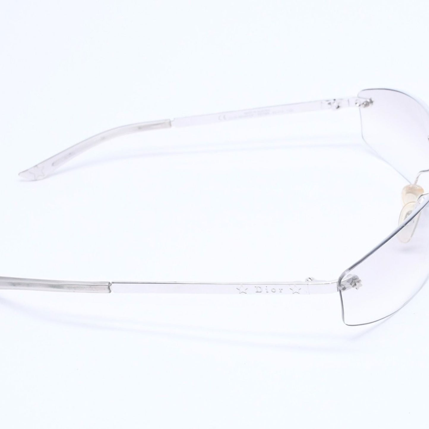 Dior Minipop Rimless Sunglasses Gray Silver Eyewear — view 4