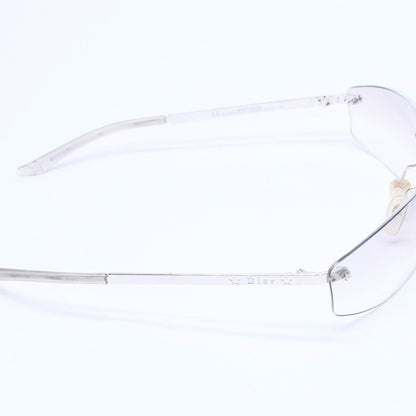 Dior Minipop Rimless Sunglasses Gray Silver Eyewear — view 4