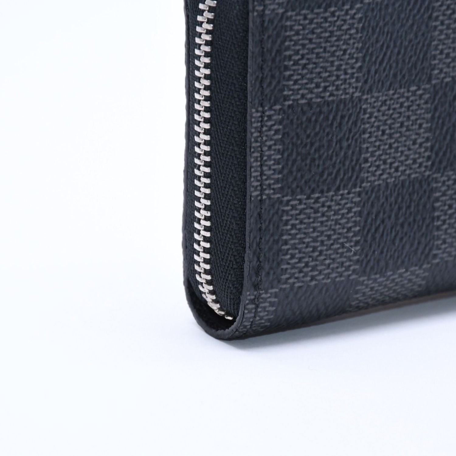 Louis Vuitton Zippy Coin Purse Damier Graphite Mini Wallet Black Silver — view 8