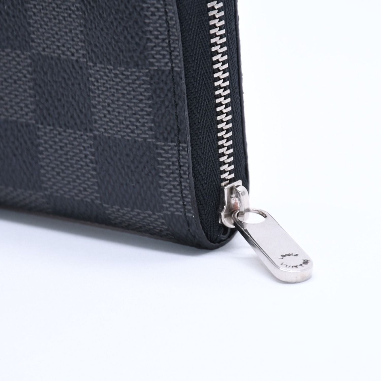 Louis Vuitton Zippy Coin Purse Damier Graphite Mini Wallet Black Silver — view 6