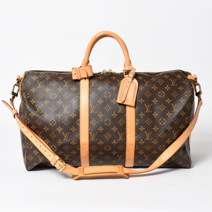 Louis Vuitton Keepall 50 Boston Bag Leather Monogram Gold