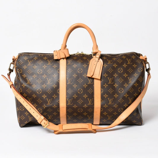 Louis Vuitton Keepall 50 Boston Bag Leather Monogram Gold
