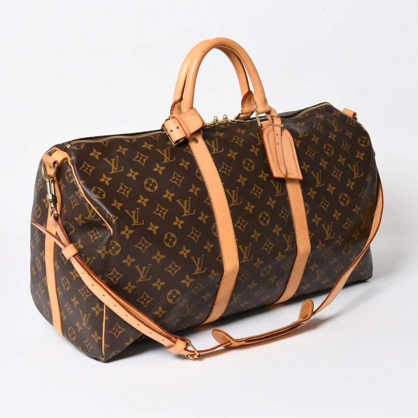 Louis Vuitton Keepall 50 Boston Bag Leather Monogram Gold — view 3
