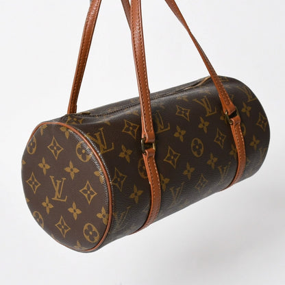Louis Vuitton Papillon 26 Handbag Monogram Brown Leather Gold Vintage 4 — view 3