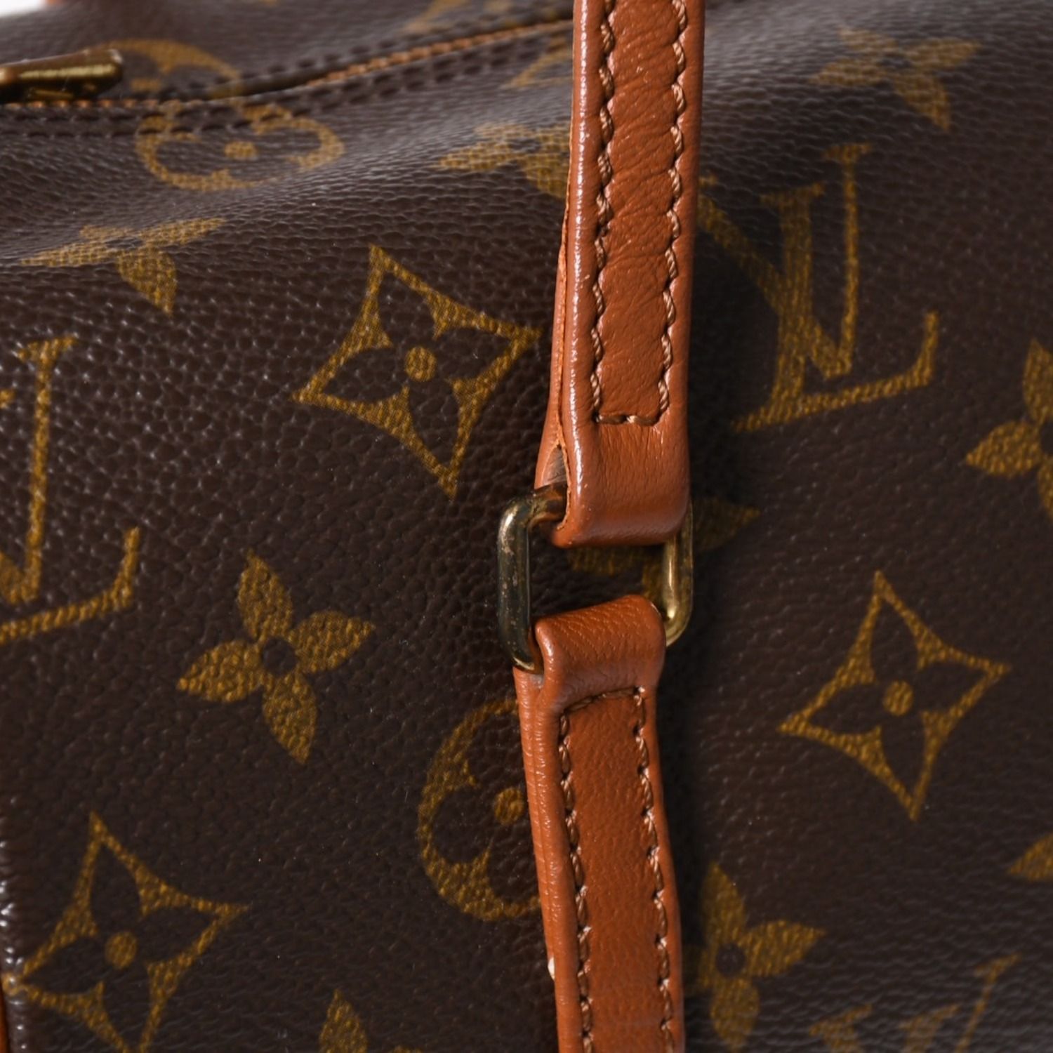 Louis Vuitton Papillon 26 Handbag Monogram Brown Leather Gold Vintage 4 — view 5