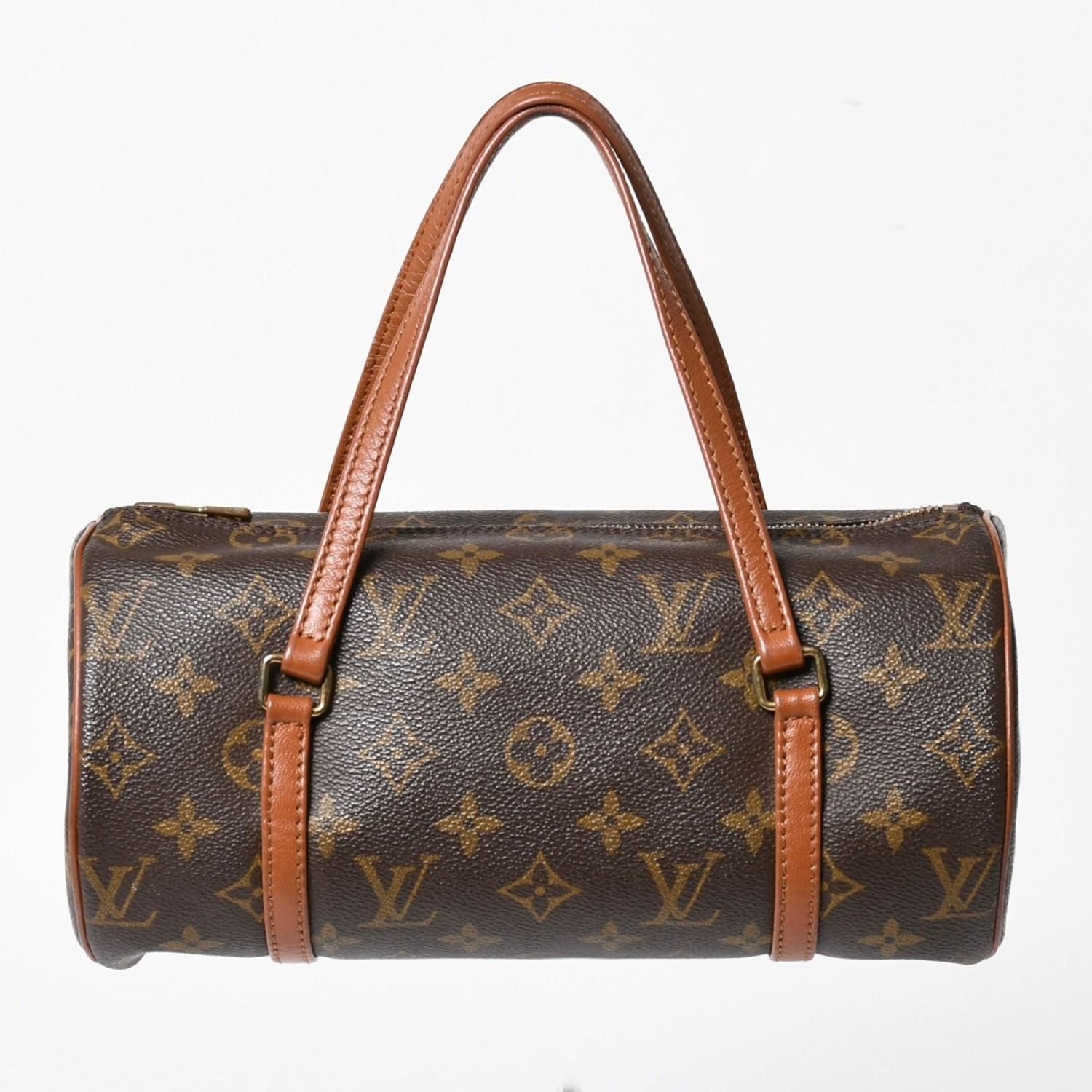 Louis Vuitton Papillon 26 Handbag Monogram Brown Leather Gold Vintage 4