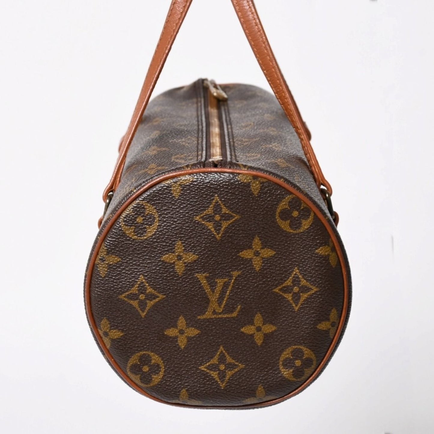 Louis Vuitton Papillon 26 Handbag Monogram Brown Leather Gold Vintage 4 — view 4