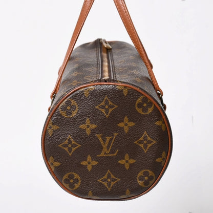 Louis Vuitton Papillon 26 Handbag Monogram Brown Leather Gold Vintage 4 — view 4