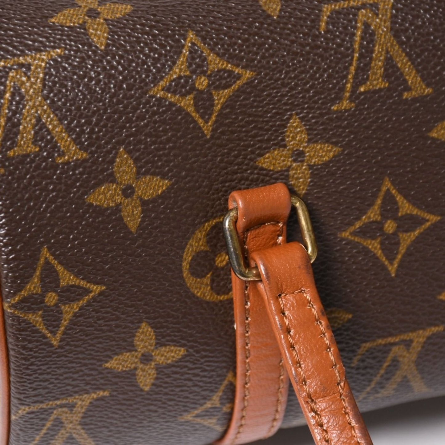 Louis Vuitton Papillon 26 Handbag Monogram Brown Leather Gold Vintage 4 — view 7