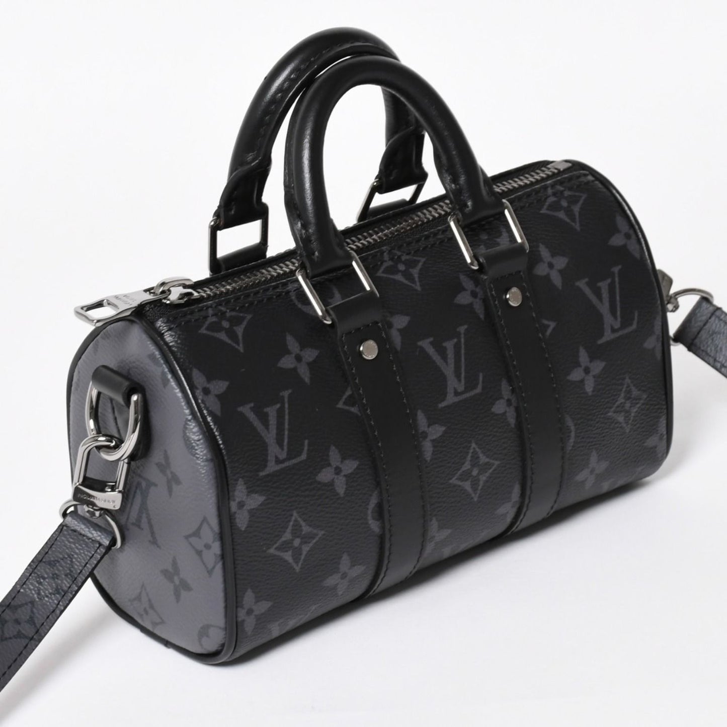 Louis Vuitton Shoulder Bag Keepall XS 2-Way Black Gray — view 3