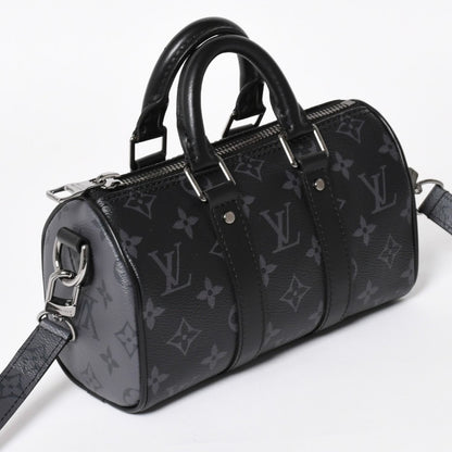Louis Vuitton Shoulder Bag Keepall XS 2-Way Black Gray — view 3