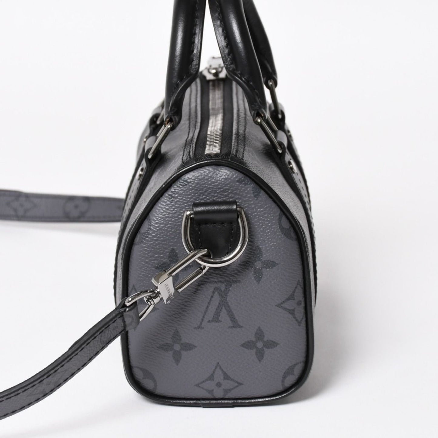 Louis Vuitton Shoulder Bag Keepall XS 2-Way Black Gray — view 4