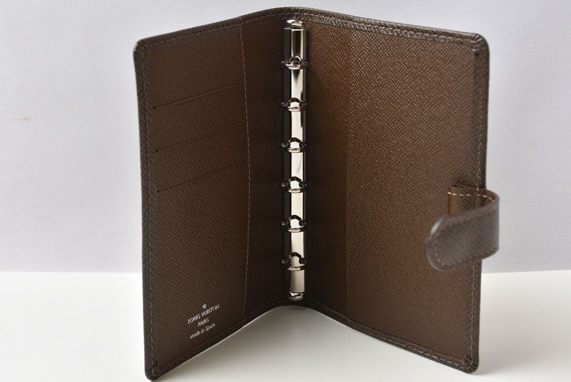 Louis Vuitton Notebook Cover Agenda PM Taiga Grizzly Dark Brown — view 7