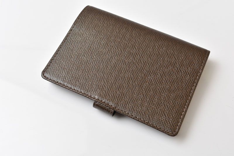 Louis Vuitton Notebook Cover Agenda PM Taiga Grizzly Dark Brown — view 6