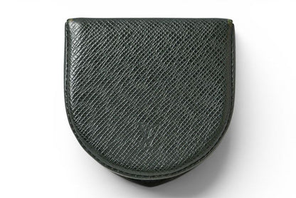 Louis Vuitton Coin Purse Porte-Monnaie Cuvette Taiga Esepia Dark Green