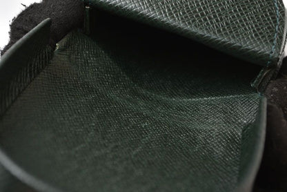 Louis Vuitton Coin Purse Porte-Monnaie Cuvette Taiga Esepia Dark Green — view 9