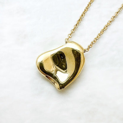 Tiffany & Co Full Heart Yellow Gold Necklace 40.5 — view 2