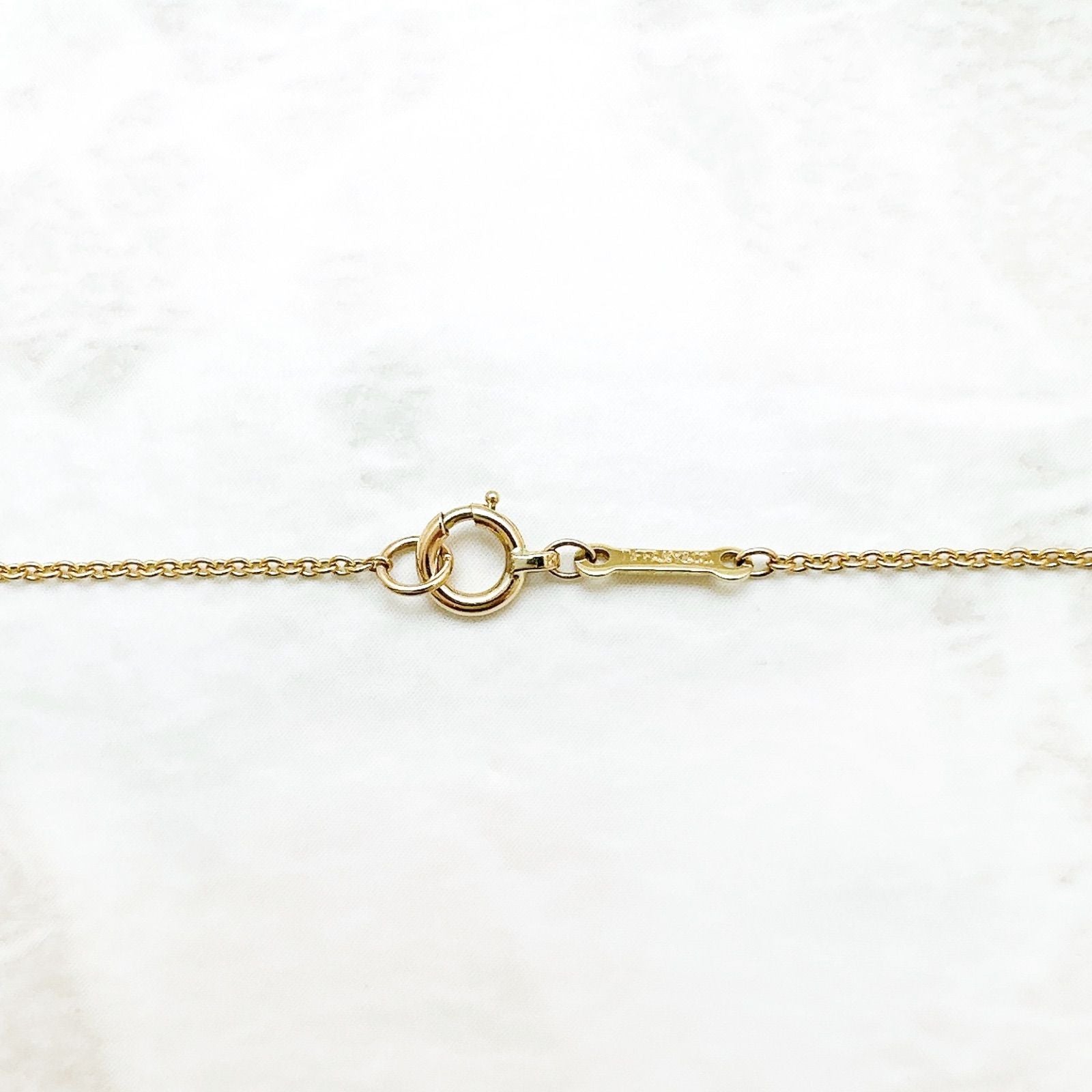 Tiffany & Co Open Heart Yellow Gold Necklace 41 — view 6