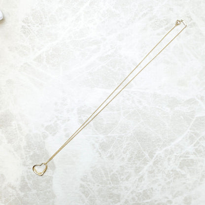 Tiffany & Co Open Heart Yellow Gold Necklace 41 — view 5