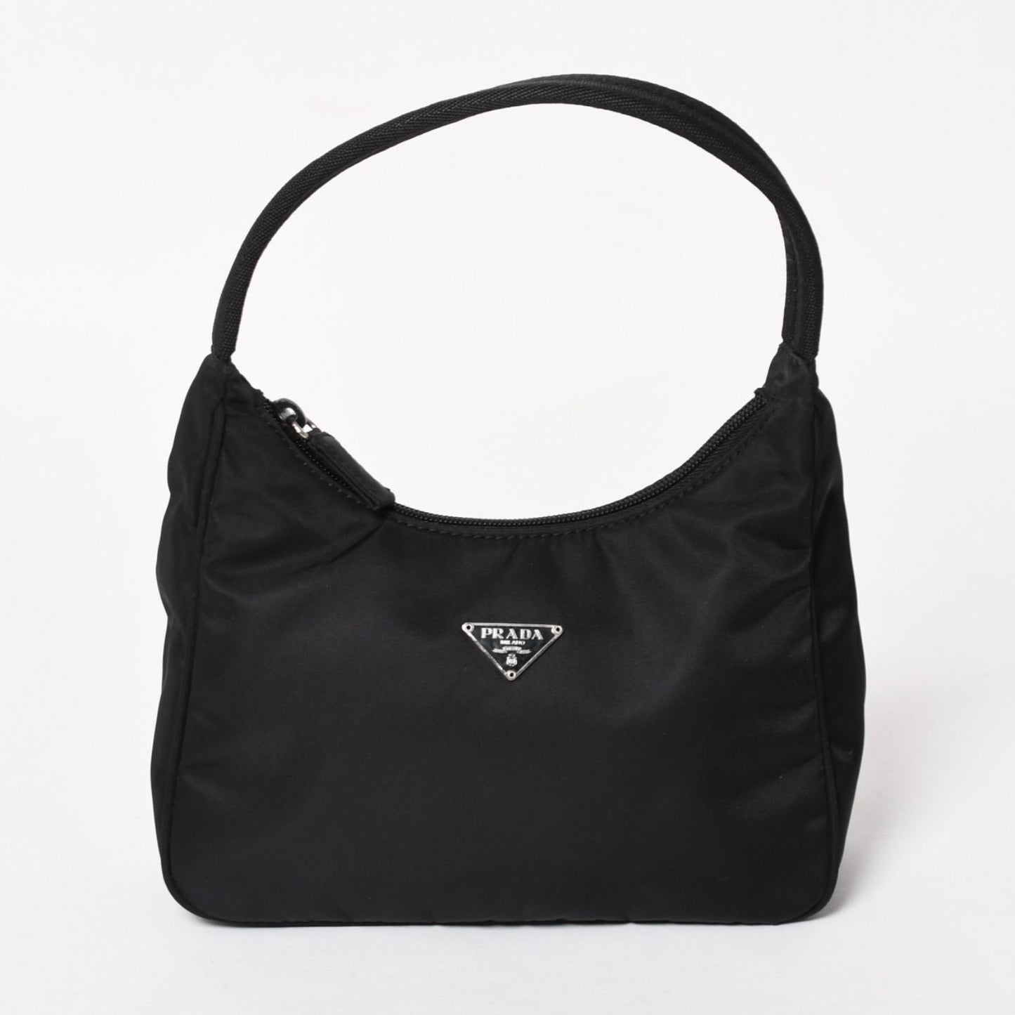 Prada Hobo Handbag Nylon Black