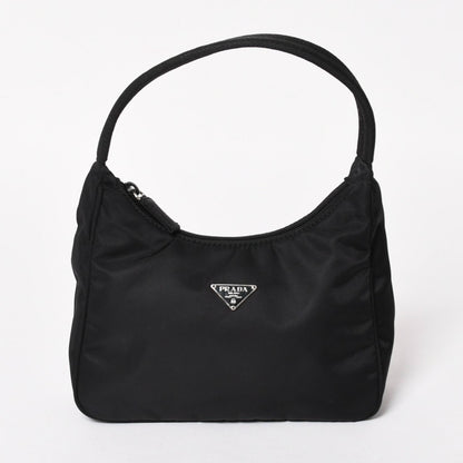 Prada Hobo Handbag Nylon Black