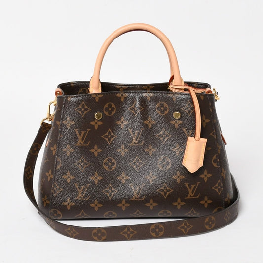 Louis Vuitton Montaigne BB Monogram Handbag Brown