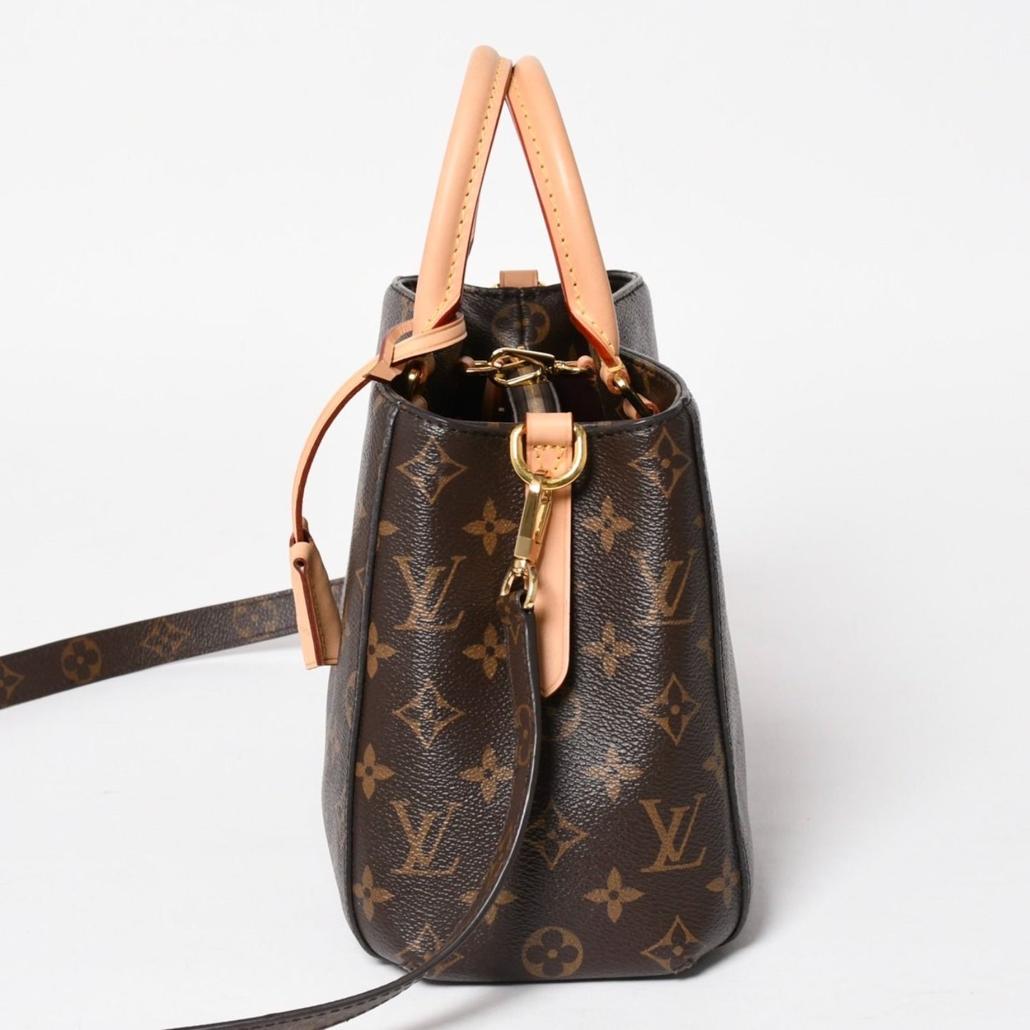Louis Vuitton Montaigne BB Monogram Handbag Brown — view 4