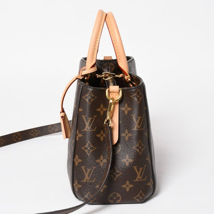 Louis Vuitton Montaigne BB Monogram Handbag Brown — view 4