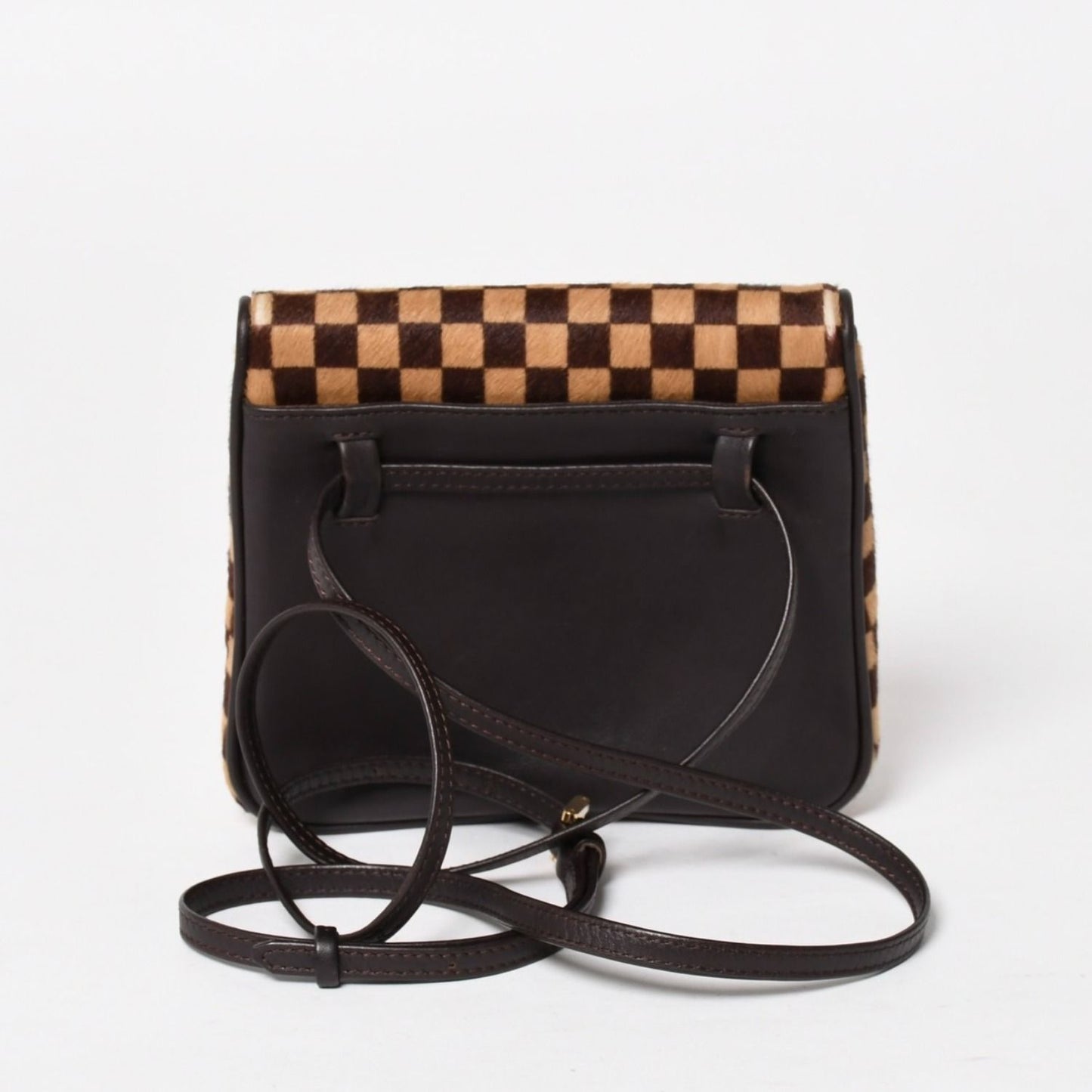 Louis Vuitton Gazelle Shoulder Bag Damier Sauvage Calf Hair Leather Brown — view 2