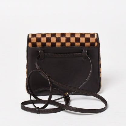 Louis Vuitton Gazelle Shoulder Bag Damier Sauvage Calf Hair Leather Brown — view 2
