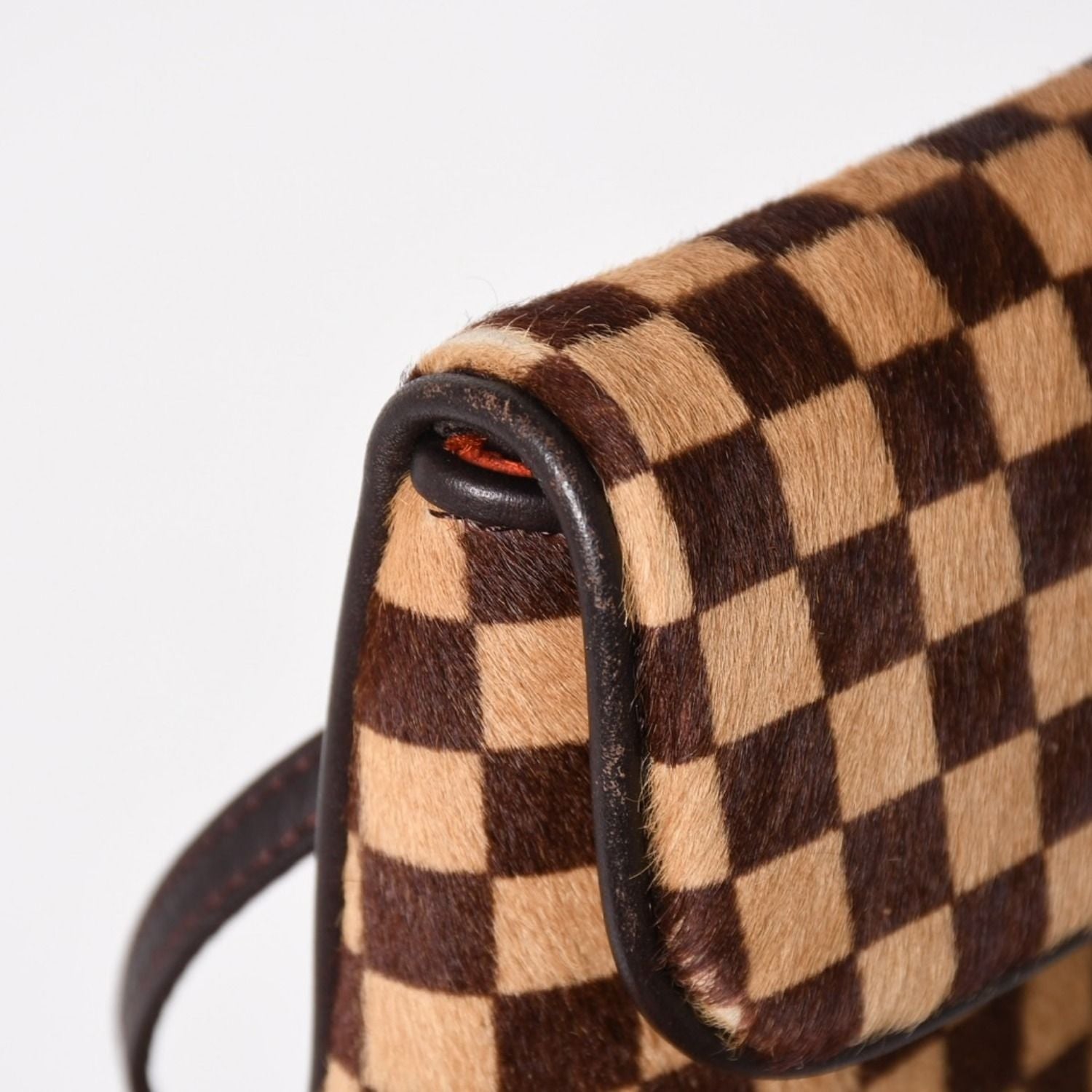 Louis Vuitton Gazelle Shoulder Bag Damier Sauvage Calf Hair Leather Brown — view 4