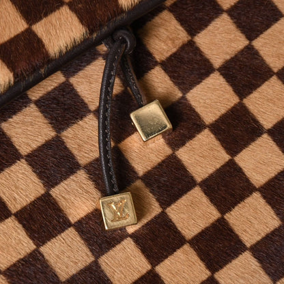 Louis Vuitton Gazelle Shoulder Bag Damier Sauvage Calf Hair Leather Brown — view 7