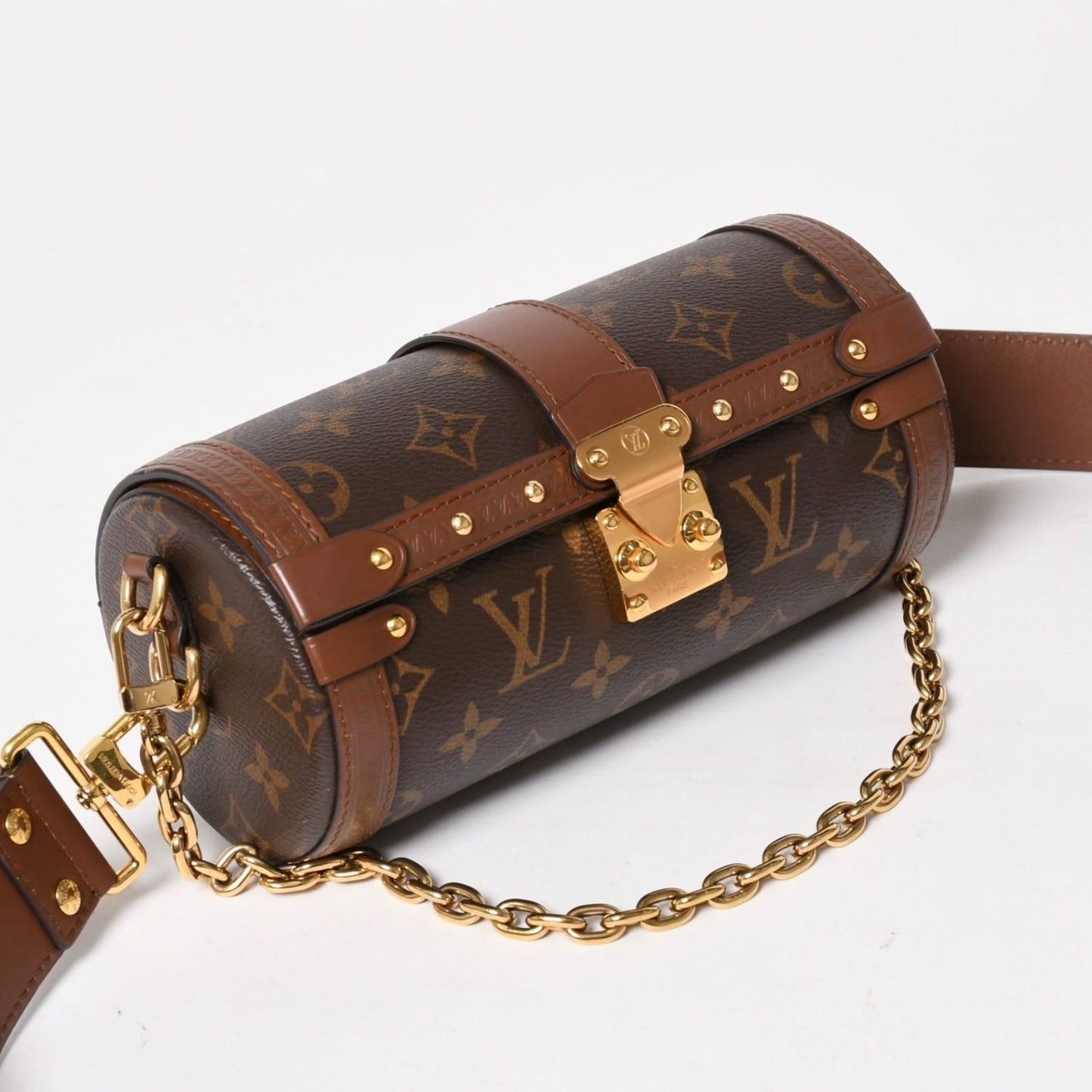 Louis Vuitton Papillon Trunk 2-Way Shoulder Bag Monogram Lambskin Gold — view 3