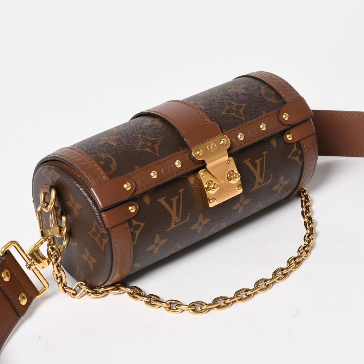 Louis Vuitton Papillon Trunk 2-Way Shoulder Bag Monogram Lambskin Gold — view 3