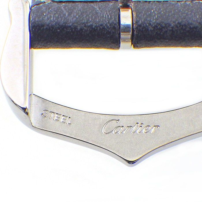 Cartier Watch Tank Must LM Silver Dial Roman Index SS Leather Quartz Analog — view 5