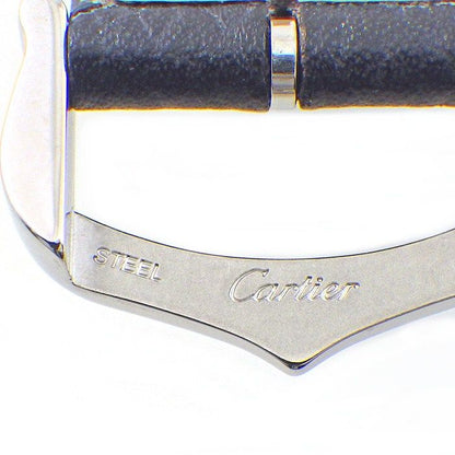 Cartier Watch Tank Must LM Silver Dial Roman Index SS Leather Quartz Analog — view 5