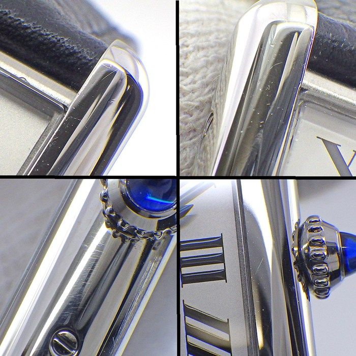 Cartier Watch Tank Must LM Silver Dial Roman Index SS Leather Quartz Analog — view 6