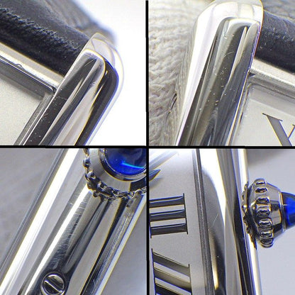 Cartier Watch Tank Must LM Silver Dial Roman Index SS Leather Quartz Analog — view 6