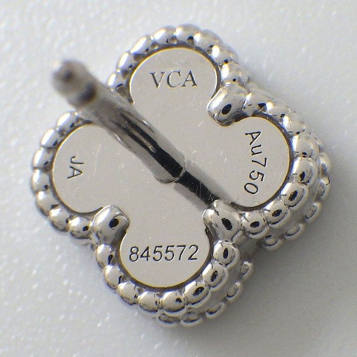 Van Cleef & Arpels Earrings Sweet Alhambra White Shell 18K White Gold — view 3