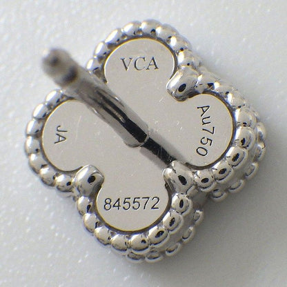 Van Cleef & Arpels Earrings Sweet Alhambra White Shell 18K White Gold — view 3