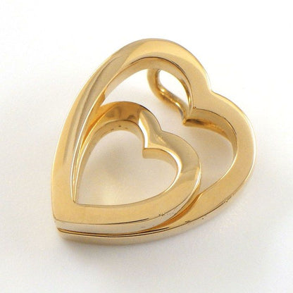 Cartier Charm Pendant Interlace Heart Double 18K Yellow Gold
