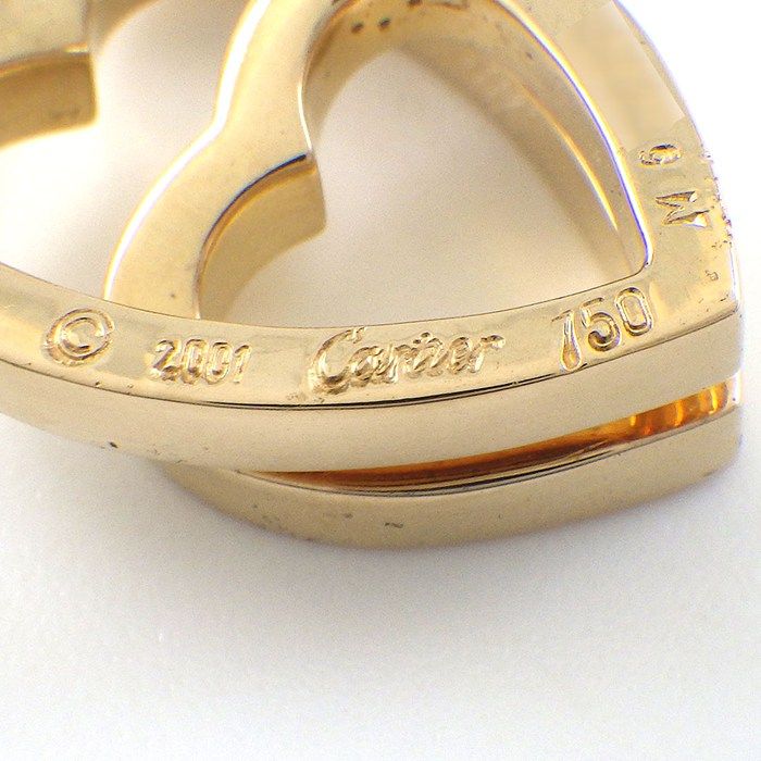 Cartier Charm Pendant Interlace Heart Double 18K Yellow Gold — view 3