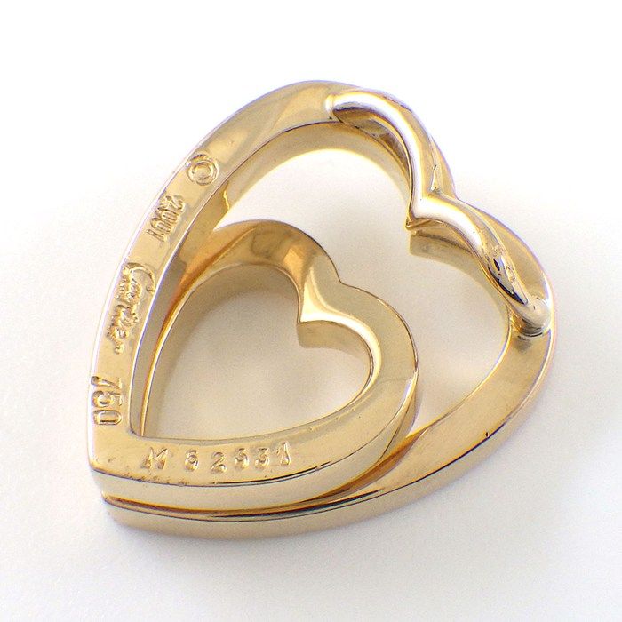 Cartier Charm Pendant Interlace Heart Double 18K Yellow Gold — view 2