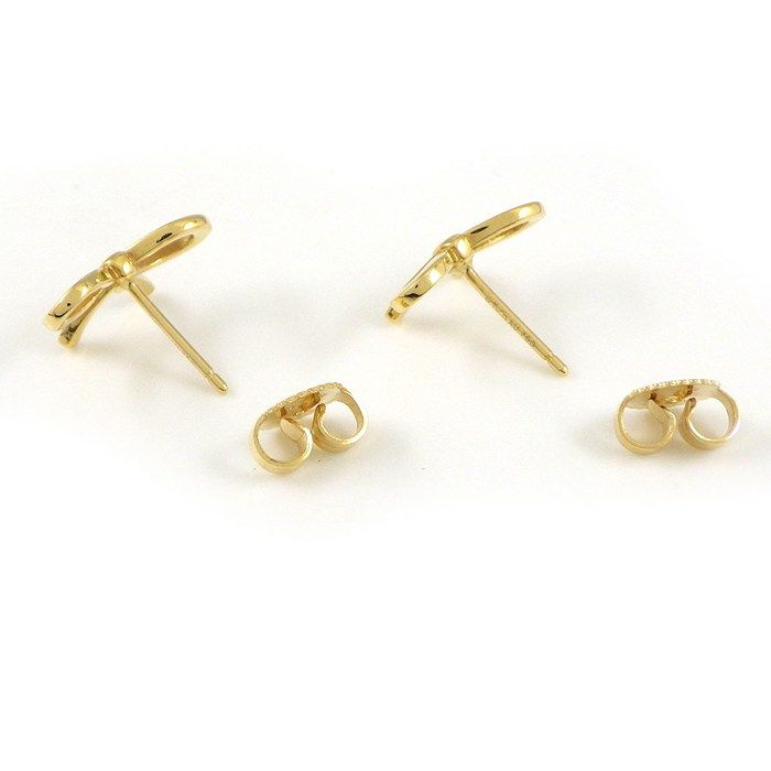 Tiffany & Co Earrings Bow Ribbon 18K Yellow Gold — view 2