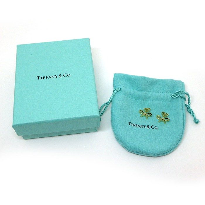 Tiffany & Co Earrings Bow Ribbon 18K Yellow Gold — view 8